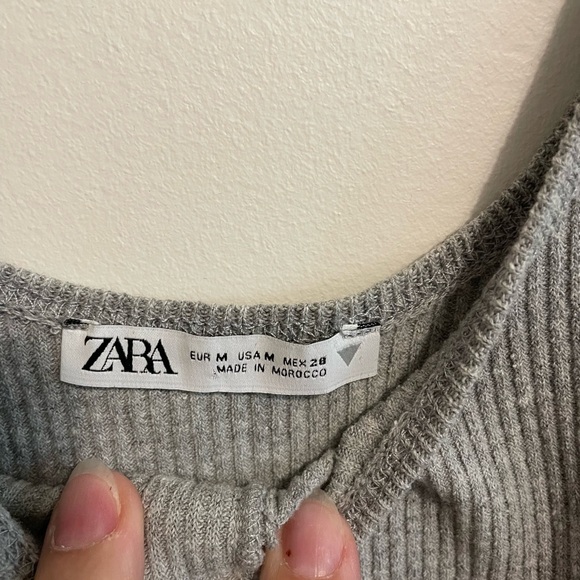 #86-ZARA- high rise Henley , ribbed tank bodysuit - Picture 3 of 3